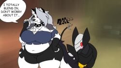 big_breasts blade_wolf breasts female furry helluva_boss loona_(helluva_boss) mad_n_evil metal_gear_rising metal_gear_rising:_revengeance obese overweight tagme