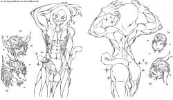 absurd_res anthro ass big_penis eugeniy_g eugeniyburnt eugeniyburnt_(character) female genitals greed_(greedmasterh) group hi_res huge_cock huge_ears human john_g_burnt lips male mammal monster muscular penis pose sergal zhenyaburnt_(character)