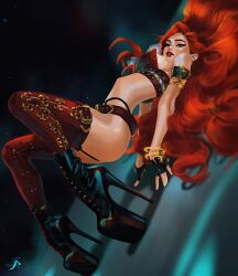 1girls female female_only high_heel_boots high_heels league_of_legends miss_fortune platform_heels solo solo_female tagme tattiart