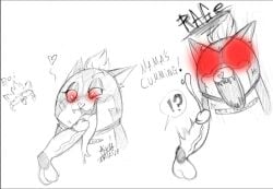 ! !? ? angry angry_expression angry_face animatronic anthro blowjob cum cumming drool glow glowing glowing_eyes heart heart_nose licking_penis long_dick long_penis long_tongue mama_tattletail mawile123 meme open_mouth rage red_eyes saliva sharp_teeth sketch tattletail tattletail_(character) tattletail_(species) text tongue tongue_out toy veiny_penis white_background