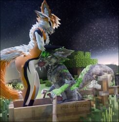 3d_(artwork) absurd_res animal_genitalia animal_penis anthro ass balls black_body black_border blender_(artwork) bodily_fluids body_writing border canine_genitalia clothed clothing cum cum_drip cum_dripping_from_penis cum_everywhere cum_in_mouth cum_inside cum_on_face cum_on_penis degradation degradation_kink degradation_text degraded deuzear digital_media_(artwork) dripping duo ejaculation english_text erection fellatio fur genital_fluids genitals hair hi_res huge_filesize knot lill_esp looking_pleasured male male/male male_penetrating markings messy microsoft minecraft minecraft_sheep_fucker_machine mojang nude open_mouth oral oral_penetration orgasm penetration penile penis sex skimpy slutty_eyes smile submissive tail text tongue tongue_out white_body white_fur writing_on_butt xbox_game_studios