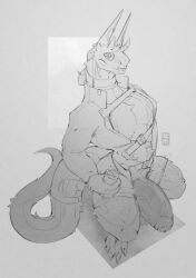 absurd_res ambiguous_species anthro balls beer_can big_balls big_muscles big_pecs big_penis clothing creaturemuse dialogue dripping garrett_(creaturemuse) genital_fluids genitals glasses hi_res huge_balls huge_cock huge_thighs looking_up male monochrome muscular muscular_anthro muscular_arms muscular_legs muscular_male muscular_thighs nipple_piercing nipples pecs penis revealing_clothes round_glasses sharp_teeth solo tail teeth tenting text thick_arms thick_penis thick_thighs tight_clothing underwear unknown_species