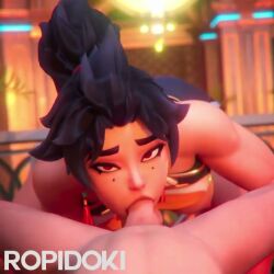 1boy 1boy1girl 1girls 3d animated anran blowjob blowjob_only breasts cum cum_in_mouth cum_on_face looking_at_partner looking_at_viewer male_pov nipples overwatch penis penis_in_mouth ropidoki shorter_than_30_seconds sound sucking sucking_dick sucking_penis sucking_tip tagme thick_thighs thighs video