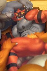 2026 2d_animation anal anal_sex animated anthro anthro_on_anthro anthro_penetrated anthro_penetrating anthro_penetrating_anthro anus balls bara biceps big_glans black_body black_fur blastoise blush bodily_fluids bouncing_pecs charizard cum cum_while_penetrated erection fur gay generation_1_pokemon generation_7_pokemon genital_fluids genitals glans group group_sex hands-free humanoid_genitalia humanoid_penis incineroar looking_at_viewer male male/male male_penetrated male_penetrating male_penetrating_male montgomery_glands muscular muscular_anthro muscular_male nintendo nude pecs penetration penile penile_penetration penis penis_in_ass pokemon pokemon_(species) precum prostate_stimulation raccoon21 red_body red_fur sex steam steaming_body threesome vein veiny_muscles veiny_penis yaoi yellow_eyes
