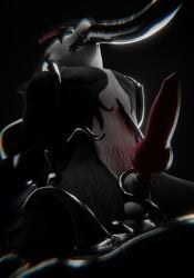 3d anthro hi_res impliqued knot latex liquid_latex male oral oral_penetration penetration solo tentacle_in_mouth tentacle_penetration tentacles tigerbee
