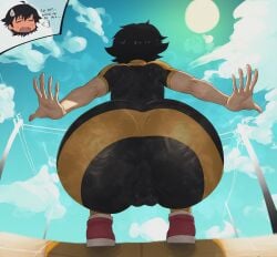 1girls alternate_version_at_source alternate_version_available araragi_karen ass ass_focus back_view big_ass big_butt breasts butt clothed english_dialogue exercise fat_ass fat_butt fat_pussy flushed giant_ass huge_ass huge_butt kyokeer large_ass large_butt massive_ass massive_butt monogatari_(series) out_of_breath puffy_pussy pussy pussy_focus pussy_lips scene_reference small_breasts solo spread_ass squat squatting sweat sweating tagme tight_clothing viewed_from_below