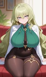 1female 1girl 1girls ai_generated ass big_ass big_boobs big_breasts big_butt big_butt_(female) big_tits blushing blushing_female boobs boobs_bigger_than_head breasts breasts_bigger_than_head busty busty_female butt button_down_shirt couch curvaceous curvaceous_body curvaceous_female curvaceous_figure curvaceous_hips curvaceous_thighs curvy curvy_body curvy_female curvy_figure curvy_hips eyes female female_focus female_only femme_fatale green_button-down_shirt green_hair hair hips honkai_(series) honkai_impact_3rd hourglass_figure hourglass_figured_female hoyoverse image lab_coat large_ass large_boobs large_breasts large_butt large_tits lips living_room long_green_hair long_hair long_hair_female mature_body mature_female mature_woman mihoyo mobius_(honkai_impact) necktie pawg phat_ass plump_ass plump_boobs plump_breasts plump_butt plump_hips plump_thighs plump_tits red_couch sexy sexy_clothing sexy_female sitting sitting_on_couch thighs tits tits_bigger_than_head unique_eyes voluptuous voluptuous_female voluptuous_woman wide_hips