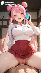 1boy 1girls 2026 ai_assisted ai_generated anime boobs breasts bust cellphone cowgirl_pose cowgirl_position cum cum_in_pussy female_genitalia genitals girl_on_top hetero hi_res high_quality high_resolution highres holding_phone indoors long_hair love_making patreon patreon_username penetration phone pink_hair pussy sex sexual_intercourse skypassion smartphone stable_diffusion straddling tao_yuifa tensei_shitara_dai_nana_ouji_dattanode,_kimamani_majutsu_o_kiwamemasu tits uncensored_pussy uncensored_vagina vaginal watermark woman_on_top