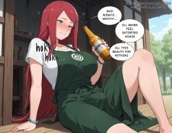 1futa 4k ai_assisted ai_generated beer big_breasts big_penis blush bulge comic comic_page comic_panel commission crying drinking drunk drunk_futa erection_under_clothes futa_bulge futa_only futanari hi_res high_resolution highres kushina_uzumaki large_breasts loyalhamster mature_female mature_futa milf penis_shadow red_hair sad tears thighs white_skin