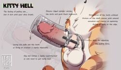 absurd_res accessory aennor animal_genitalia animal_penis anthro balls bodily_fluids chastity_device cock_ring contraption_concept device dripping edging erection felid feline_genitalia feline_penis feral_only fur genital_fluids genitals hi_res jewelry male male_only mammal nude orgasm_denial penetrable_sex_toy penile_spines penis penis_accessory penis_jewelry precum precum_drip screw sex_toy solo striped_body stripes tail text torture_device transparent_sex_toy white_body white_fur yellow_body yellow_fur