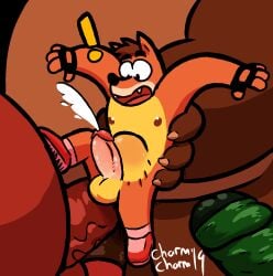 ! 2019 4boys age_difference anal anthro balls bandicoot belly_bulge big_penis charmcharmcharm crash_(series) crash_bandicoot crunch_bandicoot cum cumshot dated dingodile double_penetration erection fingerless_gloves foreskin furry gay komodo_moe male male_only marsupial penis size_difference uncircumcised veiny_penis video_games yaoi