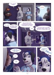 anthro bifurcation bifurcation_(sigma_x) comic dalmatian diamond_(sigma_x) doberman domestic_dog equid equine furry hoodie horse male mike_(sigma_x) page_13 sigma_x tagme toby_the_dobie