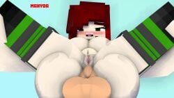 1boy 1girls 3d anal big_ass erect_nipples erect_penis green_eyes holding_legs human humanoid humanoid_penis looking_at_another looking_at_partner looking_at_viewer max_welsh_(maxyda) maxyda mine-imator minecraft nude_female open_mouth outdoors pussy red_hair smile spread_legs tagme thighhighs tongue_out wet_pussy you