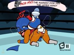 anal anal_sex cartoon_network color-it-in color-it-in_(cii) female hi_res human male male/female mama_maniaca mammal masked_dog mucha_lucha tagme zoophilia