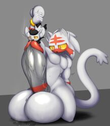 absurd_res ambiguous_gender anthro balls big_balls big_penis bodily_fluids duo eulipotyphlan generation_7_pokemon genital_fluids genitals grey_background hedgehog hi_res huge_balls huge_cock hybrid hyper hyper_balls hyper_genitalia hyper_penis leaking_precum licking litten male mammal mui_(spinycatto) nintendo oral penile penis penis_lick pokemon pokemon_(species) pokemon_on_pokemon precum sex shiny_pokemon simple_background size_difference spinycatto tongue tongue_out video_games yellow_sclera