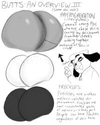 ass ass_focus butt educational filthyopossum freckles freckles_on_ass freckles_on_butt intergluteal_hyperpigmentation tagme tutorial