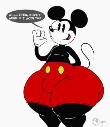 animated ass big_ass big_butt breathotter bubble_butt canine cartoony disney front_view gloves large_ears male male_only mickey_mouse mp4 no_sound non-human thiccey_mouse thick_ass thick_thighs thighs toony video