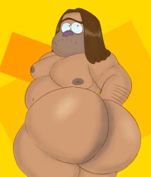 ass bara beard cartoon_network chad_(clarence) chubby_male clarence confused dat_ass facial_hair filthyopossum human looking_back male_only nipples overweight_male showing_ass solo_male tagme