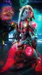 1futa 1girls 3d alien alien_girl ass auramargaret back back_view female female_focus futanari imminent_sex ivara_(warframe) kneeling looking_at_viewer looking_back looking_back_at_viewer saryn_(warframe) tagme warframe