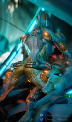 2girls alien alien_girl ass auramargaret claws ember_(warframe) feet female female_only multiple_girls pussy tagme valkyr_(warframe) warframe yuri