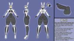 absurd_res ambiguous_gender balls clothing female footwear genitals hi_res high_heels humanoid machine model_sheet mudamura penis platform_heels robot robot_humanoid solo text