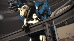 1boy 1boy1girl 1girls 3d bent_over female_spartan_(halo) halo_(series) larger_male sangheili sex spartan_(halo) wildcat144