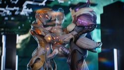 1girls 2futas 3d alien alien_girl anal armor athletic_female athletic_futanari auramargaret cum cum_in_ass cum_in_pussy cum_inside double_penetration ember_(warframe) female futa_on_female futanari helmet nova_(warframe) robot robot_girl saryn_(warframe) sex tagme warframe