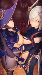 mona (genshin impact) from genshin impact by blackflames3