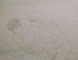 2boys anal androgynous berserk gay griffith guts_(berserk) long_hair male male/male male_only male_penetrated male_penetrating_male nude_male penetration yaoi yu_prophet