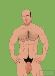 balding balls beefy big_penis charlie_cutter chest_hair daddy hands_on_hips headingsouth male male_only manly muscles nude penis solo solo_male tough_guy uncharted