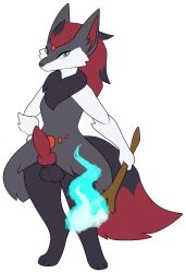 alpha_channel animal_genitalia animal_penis anthro black_body black_fur blue_eyes blue_fire braixen canid canine canine_penis cheek_tuft colored_fire erroremma facial_tuft fire fox fur fusion generation_5_pokemon generation_6_pokemon genitals hi_res kiba_(erroremma) male mammal nintendo penis pokémon_(species) pokémon_fusion pokemon pokemon_(species) red_body red_fur sheath solo tuft unsheathed video_games white_body white_fur zoroark