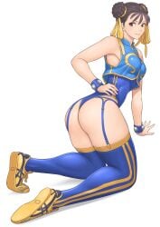 1girls alternate_costume capcom chun-li female pelvic_curtain qipao shigenobu side_slit small_breasts solo solo_female street_fighter street_fighter_alpha tagme