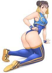 1girls alternate_costume capcom chun-li female pelvic_curtain qipao shigenobu side_slit small_breasts solo solo_female street_fighter street_fighter_alpha tagme