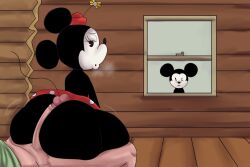 anthro ass big_ass buttjob cheating cheating_girlfriend cuck cuckold disney human_male interspecies large_ass mickey_mouse minnie_mouse penis thick_thighs tool01k