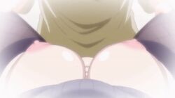 1boy 1boy1girl 1girls animated big_breasts bouncing_breasts breasts breasts_out clothed_sex female_penetrated female_pov majo_wa_kekkyoku_sono_kyaku_to missionary nipples pink_nipples pink_pineapple pov sex straight taker_pov