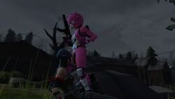 1girls 3d cuddle_team_leader feiminn female fortnite futa_on_female futanari penis_on_face shadow_ops