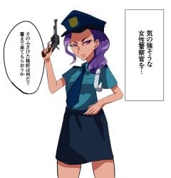 1girls before breasts clothed clothing female female_only fully_clothed police_uniform pre-transformation san1111 solo