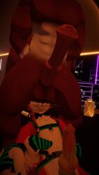 3d anthro anthro_only arm_warmers black_hair black_markings canid canine fox fur furry furry_only junowo light_belly male male_only orange_fur orange_hair rexouium stockings tagme twitter url vr_media vrchat vrchat_avatar warmers white_belly