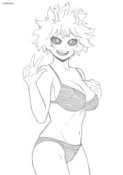 bra line_art mina_ashido my_hero_academia panties rakkusu