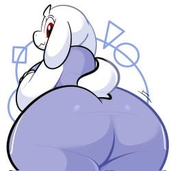 1girls 2d ass big_butt bubble_butt chubby dress ekkokenight female rear_view solo tagme toriel undertale undertale_(series)