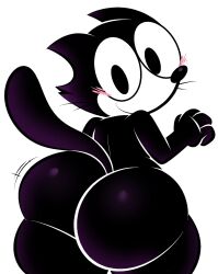 ass big_ass big_butt black_fur blush dreamworks ekkokenight feline felix_the_cat felix_the_cat_(series) presenting_hindquarters rear_view tagme universal_studios