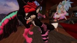 3d animated anthro anthro_only black_fur canid canine dark_fur fox fur furry furry_only light_belly male mp4 naughtyblackfox sound tagme twitter video vr_media vrchat vrchat_avatar white_belly white_fur