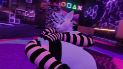 anthro anthro_only blue_fur canid canine fur furry_only light_belly male_only no_vanity rexouium tagme twitter url vr_media vrchat white_belly white_fur