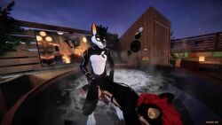 3d animated anthro anthro_only black_fur canid canine dark_fur fox fur furry furry_only light_belly male mp4 naughtyblackfox sound tagme twitter video vr_media vrchat vrchat_avatar white_belly white_fur