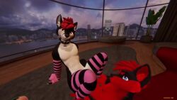 3d animated anthro anthro_only black_fur canid canine dark_fur fox fur furry furry_only light_belly male mp4 naughtyblackfox sound tagme twitter video vr_media vrchat vrchat_avatar white_belly white_fur