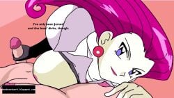 animated assjob booberatwork buttjob femdom gloved_handjob handjob jessie_(pokemon) male pokemon pov pov_eye_contact reverse_cowgirl_position sound tagme video