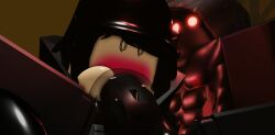 3d blowjob buttjob caught criminality front_view hunter_(criminality) monster moosty precum rape rcu roblox roblox_game robloxian self_upload source_request straight surrounded tagme