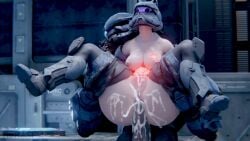 1boy 1boy1girl 1girls 3d alien armor ass branding_mark breasts cum cum_in_pussy cum_inside female_spartan_(halo) glowing glowing_belly glowing_penis halo_(series) helmet interspecies larger_male male/female markings pubic_tattoo reresfm sangheili sex spartan_(halo) stomach_bulge tagme