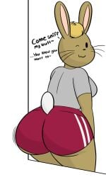 big_ass bunny buttonbon_(yellowwood) seducing shaking_ass shaking_butt sniffing_request yellowwood578