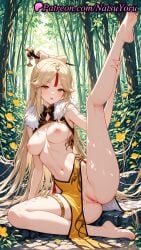 1girls 2025 ai_generated bangs barefoot blonde_hair blush breasts china_dress chinese_clothes dress feet female flower forest fur_collar genshin_impact hair_ornament hi_res highres hoyoverse leg_up legs long_hair looking_at_viewer medium_breasts mihoyo mihoyo_technology_(shanghai)_co._ltd. natsuyoru nature navel ningguang_(genshin_impact) ningguang_(genshin_impact)_(cosplay) ningguang_(orchid's_evening_gown)_(genshin_impact) nipples no_panties open_mouth outdoors parted_bangs patreon pelvic_curtain pussy sitting soles solo spread_legs tassel tassel_hair_ornament thighs toes vagina very_long_hair voluptuous voluptuous_female yellow_dress